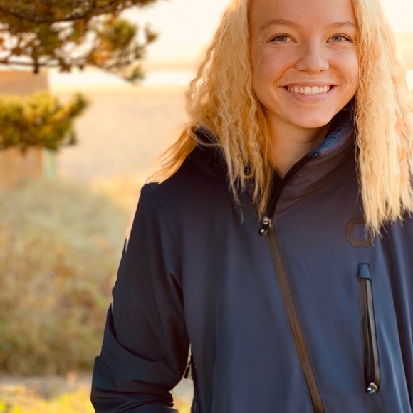 Hooded Ski Jacket Insulated Water Resistant Blue - Picture 8 of 8